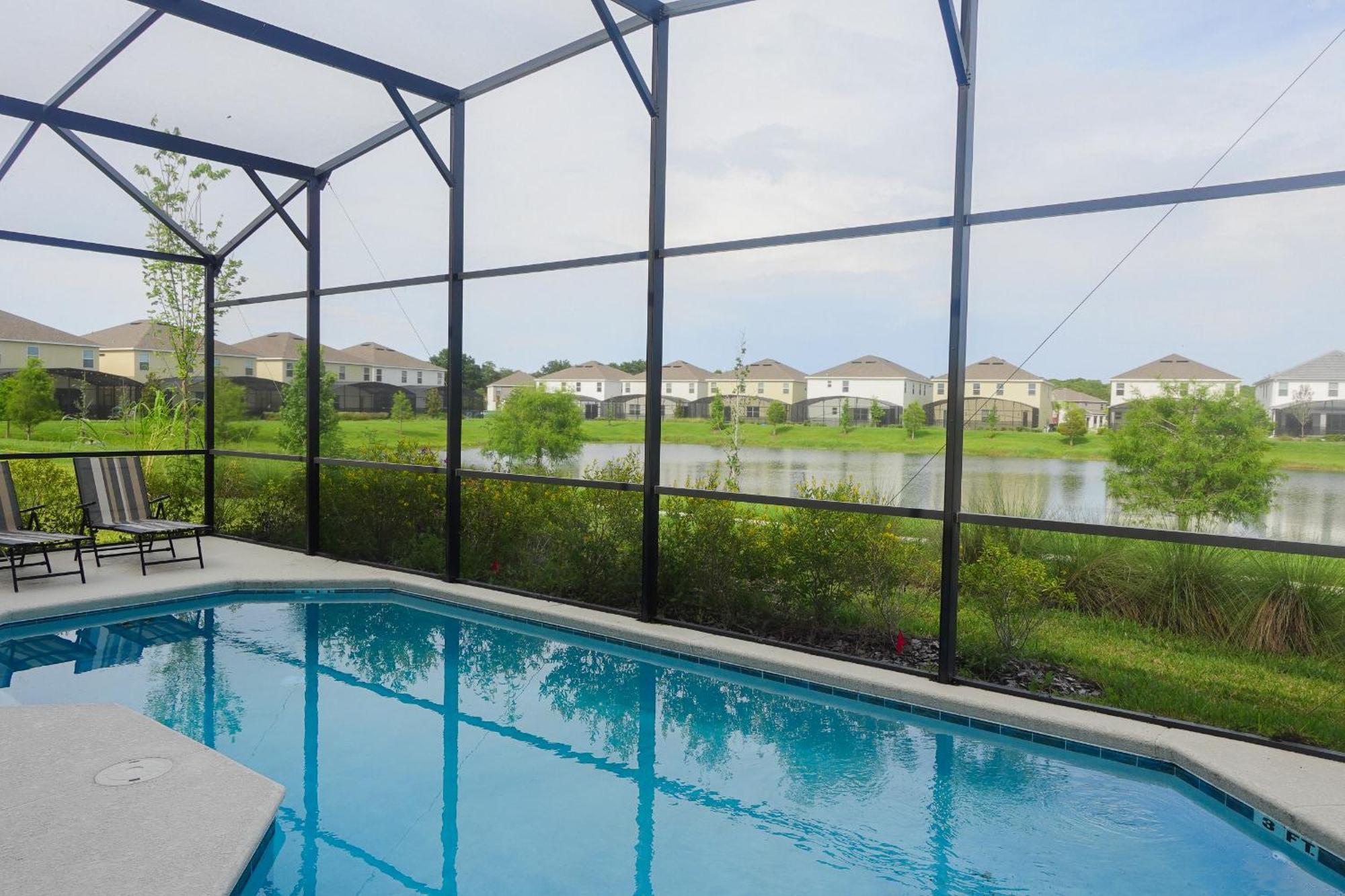 Waterfront Brand New Modern Luxury 8 Bedroom Pool House! Sleeps 16 Кіссіммі Екстер'єр фото